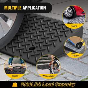 Nilight Heavy Duty 5 pouces Hauteur <span class=keywords><strong>de</strong></span> montée Rampes <span class=keywords><strong>de</strong></span> bordure en caoutchouc Rampe <span class=keywords><strong>de</strong></span> <span class=keywords><strong>seuil</strong></span> d'allée portable pour voitures Tondeuses à gazon 7000lbs Charge - Product Image 2