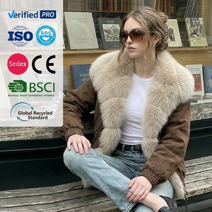 Giacca Invernale da Donna Calda <span class=keywords><strong>e</strong></span> Spessa, Casual, in Finta Pelle Scamosciata Imbottita in Cotone con Grande Collo in <span class=keywords><strong>Pelliccia</strong></span> - Product Image 2