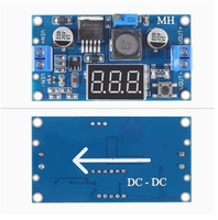 Módulo de reducción de voltaje ajustable LM2596 DC-DC con medidor de voltaje con pantalla digital LM2596S Fuente de alimentación estabilizada 5A