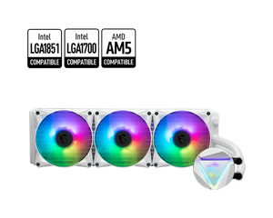 สินค้ามาใหม่ MAG CORELIQUID 360R V2 WH&BK พัดลมระบายความร้อนซีพียูแบบน้ำ AIO ARGB หม้อน้ำอะลูมิเนียมขนาด 360 มม. - Product Image 2