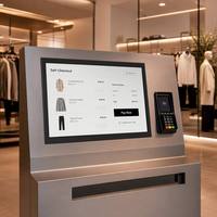 Expédition mondiale rapide, distributeur automatique de billets, écran tactile LCD industriel 27 pouces, cadre ouvert, 1000 nits de luminosité élevée, montage VESA