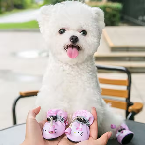 HelloKitty Classic Style Soft Sole <strong>Shoes</strong> <strong>for</strong> Puppy Dog <strong>Cat</strong> Anti-Slip Reflective Strip Design Pet Dog Cotton Material - Product Image 1
