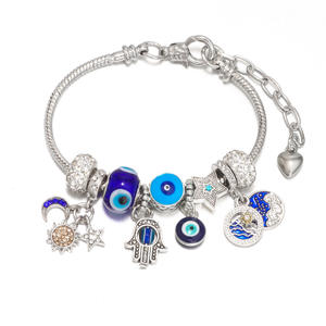 <span class=keywords><strong>Pulsera</strong></span> de Aleación con Diamantes Azules en Forma de Estrella, Estilo Ojo de Diablo, Joyería Exquisita, Moderna y Personalizada, Regalo al por Mayor - Product Image 5