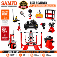 Ensemble complet d'équipements d'atelier de garage SAMFD : Démonte-pneus, équilibreuse de roues et machine d'alignement 3D des roues - Certifié CE
