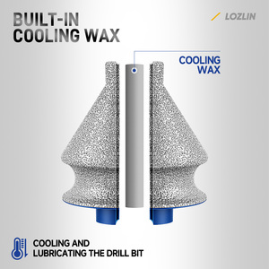 Herramienta <span class=keywords><strong>de</strong></span> Biselado con <span class=keywords><strong>Diamante</strong></span> Soldado M14 y 5/8-11, <span class=keywords><strong>Broca</strong></span> Cónica Multifunción para Pulir Bordes <span class=keywords><strong>de</strong></span> Azulejos, Mármol y Cuarzo - Product Image 4