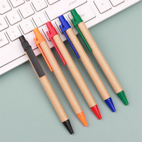 X1227-2 Pulpen Ramah Lingkungan Grosir Logo Kustom Tabung Kertas Alat Tulis Sekolah & Hadiah Pulpen Promosi