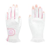 Prêt à expédier des gants de golf en microfibre à doigts ouverts à la mode pour dames avec logo personnalisé pour dames accessoires de golf à usage manuel