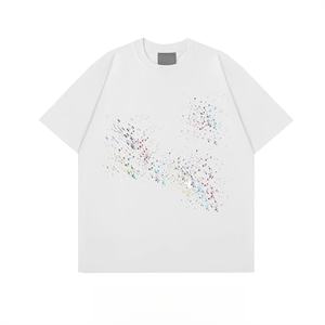 Haute qualité coton unisexe <span class=keywords><strong>t</strong></span>-<span class=keywords><strong>shirt</strong></span> hommes surdimensionné brodé Logo personnalisé imprimé petites étoiles vêtements grande taille caractéristique - Product Image 2