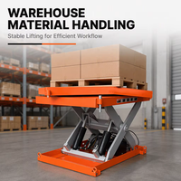 Table élévatrice à ciseaux hydraulique personnalisable, plateforme fixe robuste pour la manutention de marchandises et de matériaux en entrepôt