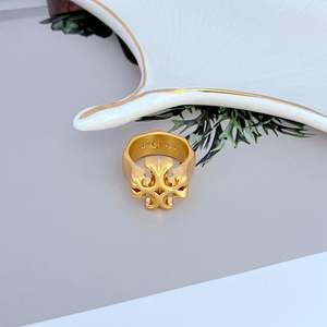 2025 wanita cincin kuningan cahaya mewah Fashion perhiasan cincin minimalis 18k emas padat perhiasan baru kedatangan pabrik grosir - Product Image 6