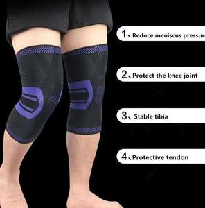 Rodillera de compresión para hombre, para correr y trabajar, protector deportivo de rodilla tipo manga - Product Image 3