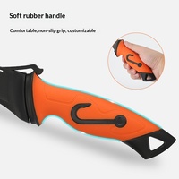 Couteau à fileter en acier inoxydable haute dureté avec étui et denture arrière, couteau de découpe pour la pêche, le camping et les fruits de mer en extérieur