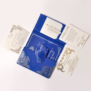 2025 tendance mariage papeterie souvenir couverture rigide poche rose enveloppe <span class=keywords><strong>Carte</strong></span> Invitation Mariage feuille d'or Invitation de mariage - Product Image 4