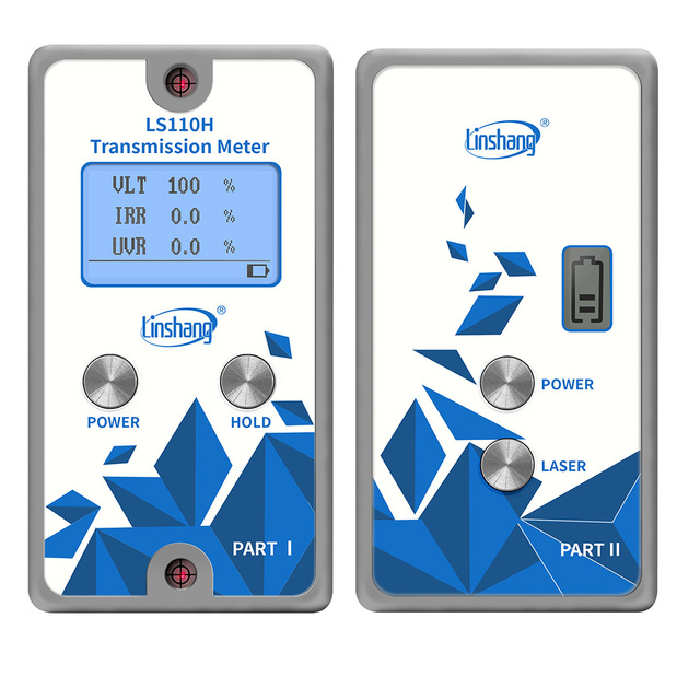 LS110H 1400nm IR Window Tint Glass Light Transmittance Detection Split Solar Film Tester Window Tint Meter for Car
