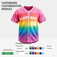 Kain Jaring Bernapas Premium untuk Dewasa dan Remaja, Jersey Baseball Custom dengan Nama dan Nomor Tim, Cetakan Bunga Matahari, Jahitan Khusus