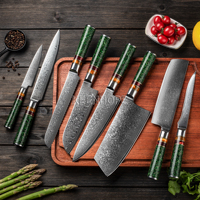 Couteau de chef professionnel japonais KEENHOPE en acier Damas de 7,5 pouces, 67 couches VG10, couteau de cuisine à trancher, manche en résine acrylique