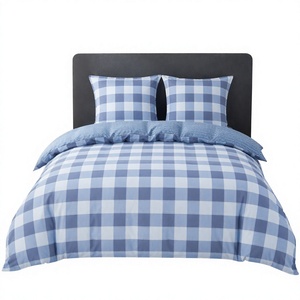 Juego de Ropa de Cama a Cuadros Estilo Cabina Costera, Envío Directo desde la UE, 3 Piezas, Funda de Edredón de Algodón de Doble Cara, Envío desde Polonia, 160x200 200x220 - Product Image 1
