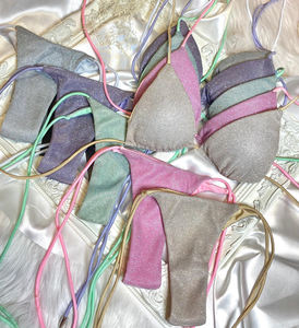 2025 חדש מותאם אישית באיכות גבוהה להגדיר ביקיני חם למכירה חוף עם בגדי ים לוגו פס בעלי חיים בתוספת גודל - Product Image 6