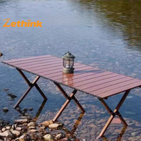 Table pliante portable en acier au carbone, design moderne, mobilier de camping pour pique-niques et barbecues en extérieur, élégant mobilier de salle à manger en fer