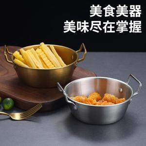 Stainless Steel Bowl With Handles SUS304 Hotel Party Use Solid Color - Product Image 4