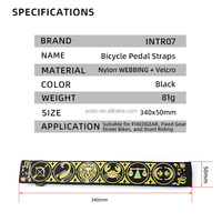 INTRO7 JP001 Sangles de pédale de vélo antidérapantes brodées avec des animaux du zodiaque, ceinture de pédale pour BMX, vélos tout-terrain, vélos de montagne