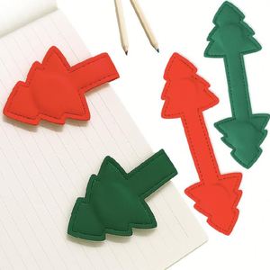 WholesaleChristmas Tree PU Leather Pen Clip Magnetic Bookmark <b>Creative</b> Stationery <b>Gift</b> for Notebook Journal Planner - Product Image 5