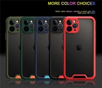 Étui antichoc en Silicone pour iPhone, compatible modèles 12, 11 Pro, X, Pro Max, monture militaire, transparente, acrylique, housse arrière, résistant aux chocs