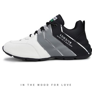 Chaussures décontractées tendance pour homme, nouvelle collection automne, en PU et maille, respirantes, légères, confortables, à semelle épaisse, style papa, avec lacets avant - Product Image 5