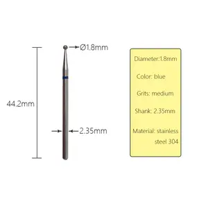 APROMS Diamond Nail Drill Bits 12 Types Sharp Round Ball Nails Milling Cutter Cuticle Callus Tool Electric Manicure E File