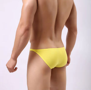 Sous-vêtements en coton pour <span class=keywords><strong>homme</strong></span> - Couleur unie, respirant, taille basse, sexy, ajusté, caleçons courts à ourlet étroit - Product Image 2
