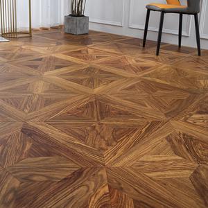Parquet Radial Multicouche AVANTIMORA 3D Surface Silencieuse E0 E1 CE Brillant Grade AB 14mm 15mm 18mm en Padauk avec Jointures Rainurées et Cannelées pour Usage Résidentiel - Product Image 1