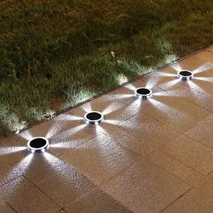 Lámpara de pared Solar Hagood, lámpara led impermeable para exteriores, decoración de paisajismo para jardín, iluminación decorativa para patio pequeño