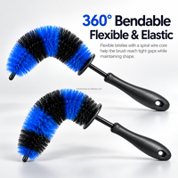 Brosse à roues sur mesure avec options de taille et d'emballage de vente au détail pour la distribution d'articles d'entretien automobile