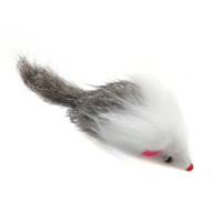 Souris interactive d'entraînement en fausse fourrure, jouet amusant pour chat, souris miniature en fourrure de lapin, jouet en peluche