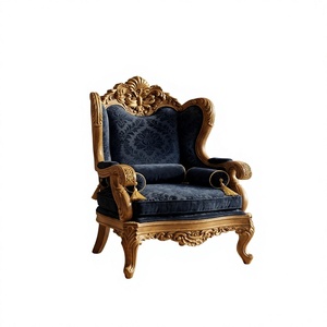 Fauteuil individuel de designer Royal, structure en teck massif, coussin rembourré en mousse, style traditionnel pour salon - Product Image 5