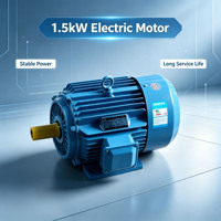 Moteur asynchrone triphasé AC 1,5 kW, moteur électrique industriel à enroulement en cuivre pour pompe et entraînement de machine
