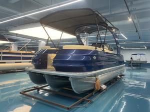 Kinocean Luxury 22ft Yacht Ponton en fibre de verre Bateau <span class=keywords><strong>Moteur</strong></span> <span class=keywords><strong>hors</strong></span>-<span class=keywords><strong>bord</strong></span> Fabrication soudée et options de revendeur OEM <span class=keywords><strong>pour</strong></span> le sport de loisir - Product Image 3