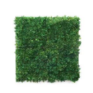 सजावट कृत्रिम काई घास दीवार 20 "* 20" आधुनिक प्लास्टिक हरे पौधे दीवार खड़ी हरे रंग की दीवार