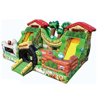 Pvc personnalisé extérieur dessin animé gonflable videur parc à thème gonflable aire de jeux pour enfants