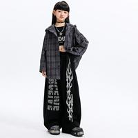 Vêtements pour filles de danse jazz, vêtements d'entraînement à manches longues de style doux et cool, vêtements de performance de danse de rue jazz pour enfants