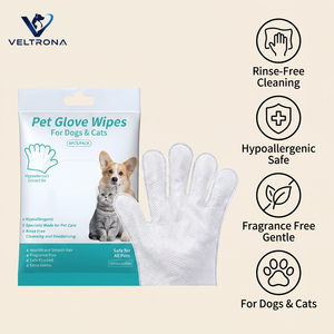 Haustier-Reinigungshandschuhe ohne Waschen und Spülen für Hunde und Katzen, Hypoallergen, Parfümfrei, Sicher zum Lecken, 6er-Pack, Tragbare Pflegehandschuhe - Product Image 4