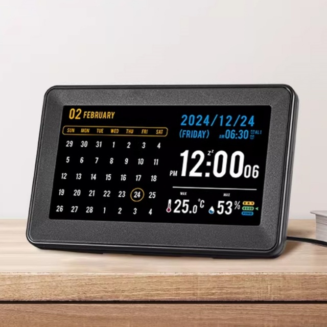 Large Display Factory Modern Style Multi Function Temperature Humidity Radio Alarm Digital Analog Electronic Calendar Wall Clock