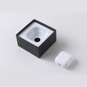 Fast shipping in stock Ready‑Made Black Rigid <b>Paper</b> Box, Top&Bottom Lid For Wireless Bluetooth Earphones Packaging - Product Image 4