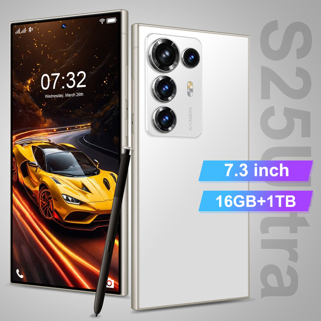 2026 Latest Android 14 S25+ ULTRA Smartphone 108MP Rear Camera 7.3'' FHD AMOLED Screen LTE CDMA 5G Dual SIM 16GB+1TB English