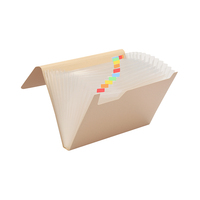 Portefeuille de documents en accordéon 13 poches personnalisé Portefeuille de fichiers extensible format A4/lettre Paille de blé Classeurs extensibles en plastique