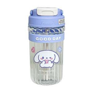 Gobelet en verre à double paroi Zuo Mu 540/740 ml, en borosilicate haute résistance, bouteille d'eau pour étudiant avec couvercle, idéal pour la rentrée scolaire - Product Image 3