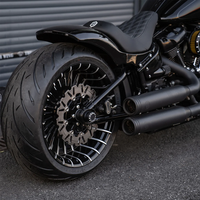 Garde-boue arrière court noir brillant HOPERO avec feux, Plug & Play pour Softail 2018-2025 Breakout/Fat Boy, garantie 1 an