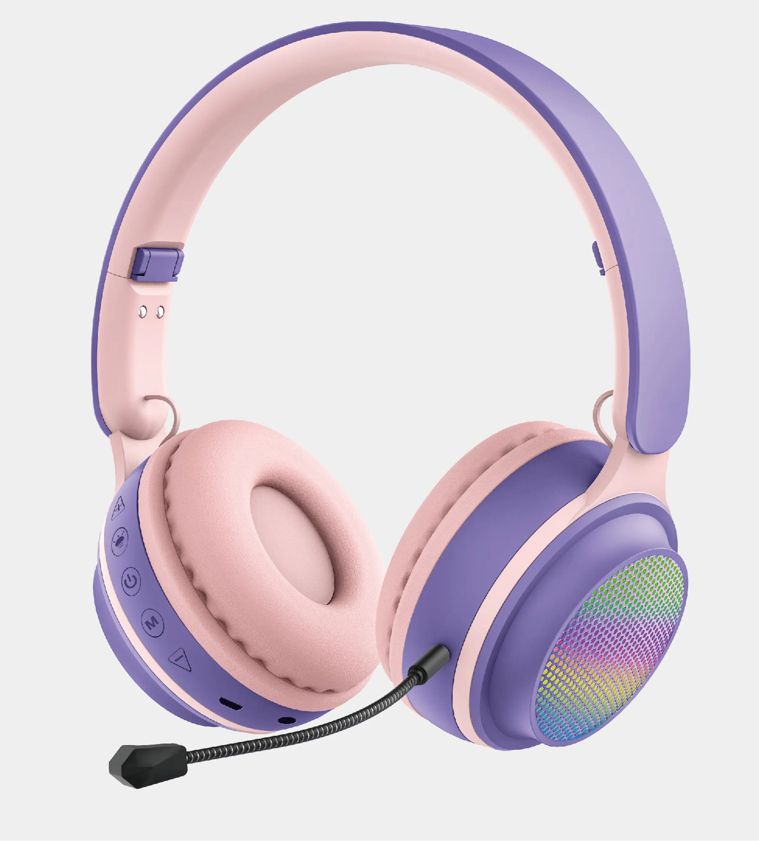 2022 nuovi auricolari Wireless cuffie con orecchie di coniglio RGB con microfono cuffie BT per ragazze carine