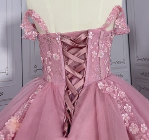 Boda fiesta mujer noche elegancia chica gorda fuera del hombro <span class=keywords><strong>Quinceañera</strong></span> elegante <span class=keywords><strong>2022</strong></span> princesa Rosa vestido <span class=keywords><strong>de</strong></span> baile vestido <span class=keywords><strong>de</strong></span> Graduación - Product Image 6