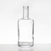 Vente en gros de bouteilles en verre pour whisky de 100 ml, 200 ml, 375 ml, 500 ml, 750 ml, 1000 ml, bouteilles en verre pour spiritueux, bouteilles en verre à col long pour liqueurs avec bouchon